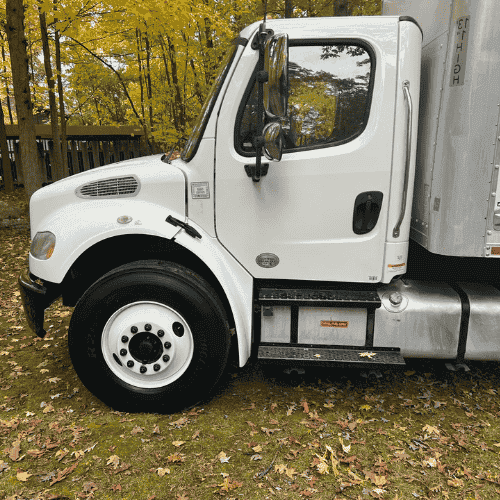 Truck front cab side view